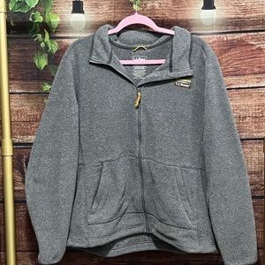 LL Bean fleece jacket size XL grey